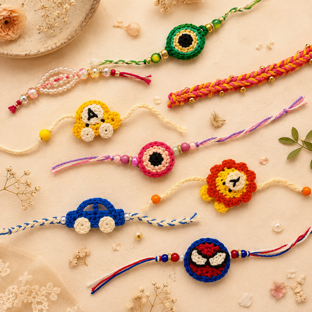 Handmade Crochet Rakhi Collection