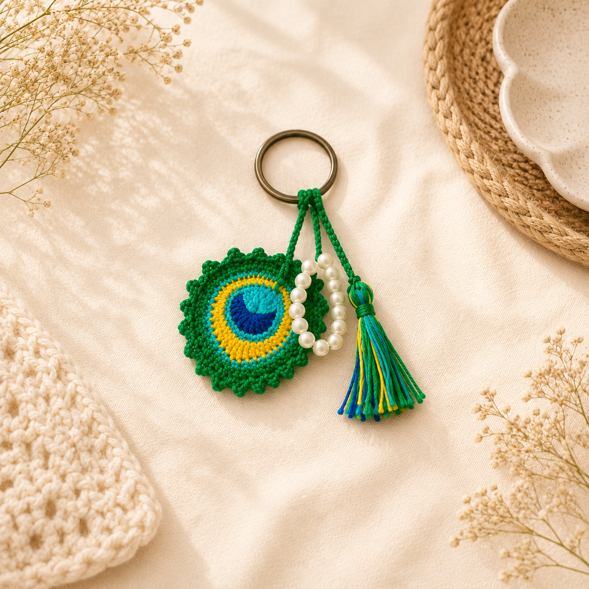 Morpankh Crochet Keychain