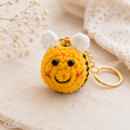 Honeybee Crochet Keyring