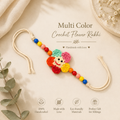 Multi-Colour Crochet Flower Rakhi