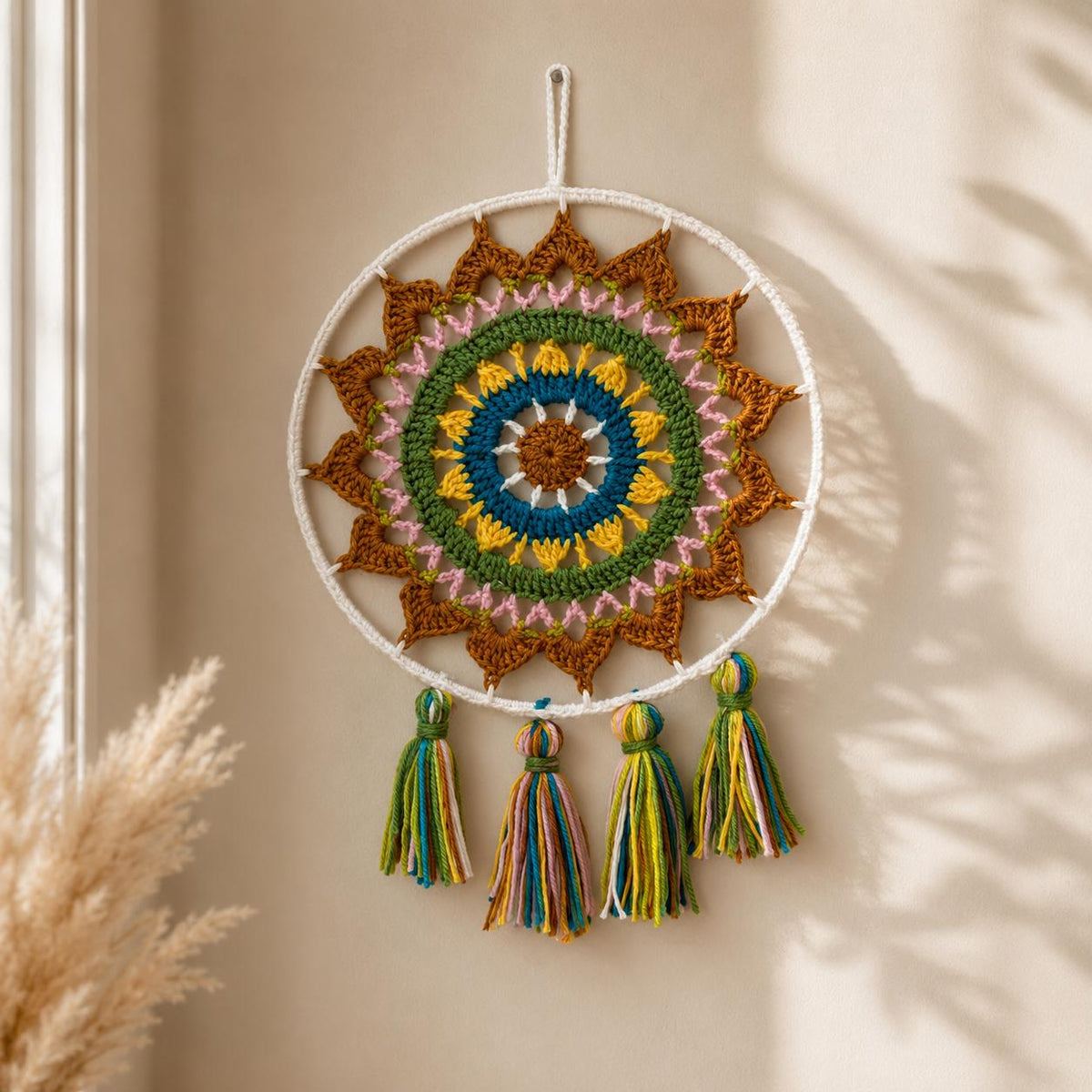Boho Mandala Crochet Wall Hanging