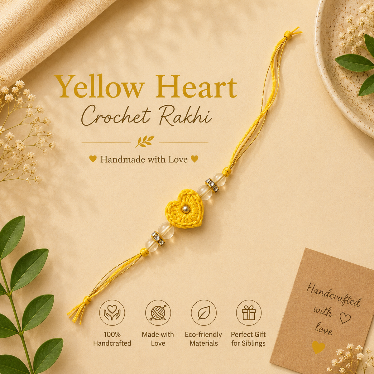 Heart Crochet Rakhi